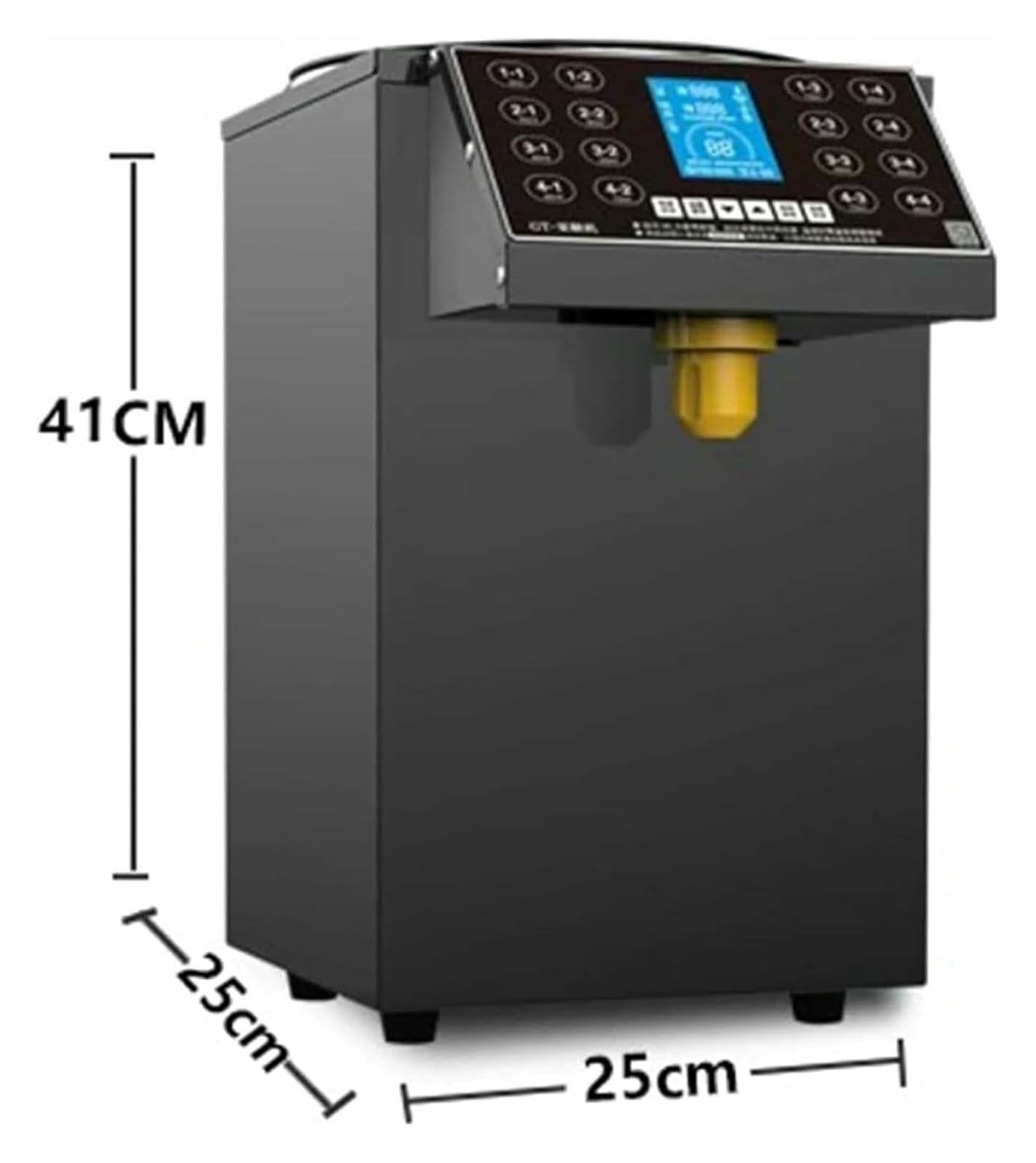 Distributore commerciale dello sciroppo con schermo LCD per tè al latte, succhi di frutta e caffè