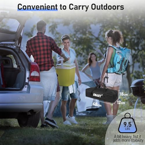 Image of EMART Outdoor Projector Screen with Stand, 120 Inch Portable Indoor 16:9 4K HD Rear Front Movie Screens & Foldable Tripod with Carry Bag for Theater Home Backyard Movies