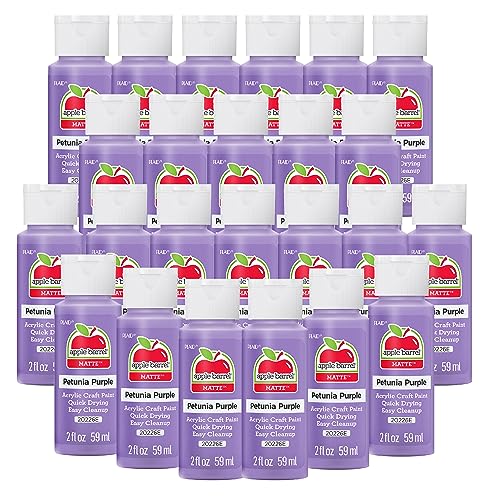 Apple Barrel Acrylic Paint in Assorted Colors (2 oz), 20226EB, Petunia Purple (Pack of 24)