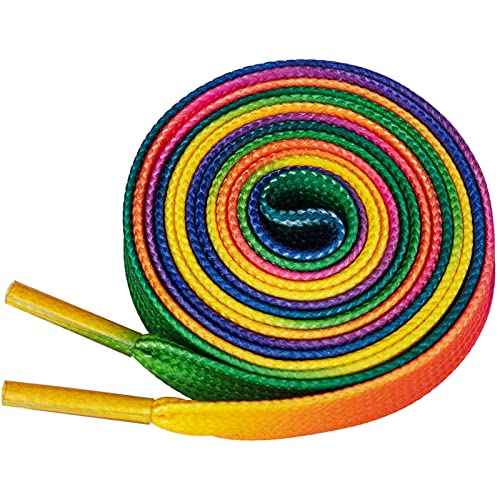 Image of Booyckiy 3 /4 inch Wide Satin Ribbon Shoelaces Flat Colorful Shoe Laces for Women Girls