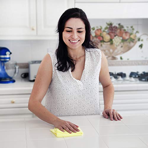 Image of Eurow 300 GSM Microfiber Cleaning Cloths, Soft, Streak-Free, Lint-Free, Ultra Absorbent, Reusable Towels for Auto Detailing, Home Cleaning, Kitchen, Glass, Electronics, 12x16in, 36-Pack, Yellow