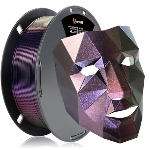 Image of LOVOON 3D PLA Filament 1.75mm Sparkle Glitter, Burnt Titanium 3D Printer Filament, Sparkle in Sunlight Filament, Subtle Glitter Color Change, Galaxy Wine Red, 1KG(2.2lbs) /Spool