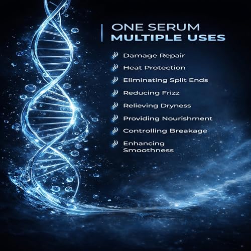 Image of Brazilian Keratin Hair Serum (110 ml) for Dry & Frizzy Hair | Promotes Smooth & Shiny Hair | Upto 48hrs Frizz Control | With Argan Oil, Jojoba Oil & Almond Oil | Hair Serum for Heat Protection