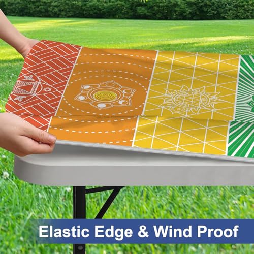 Nappe de camping imperméable résistante à l'huile avec envers flanelle douce ajustée - 6