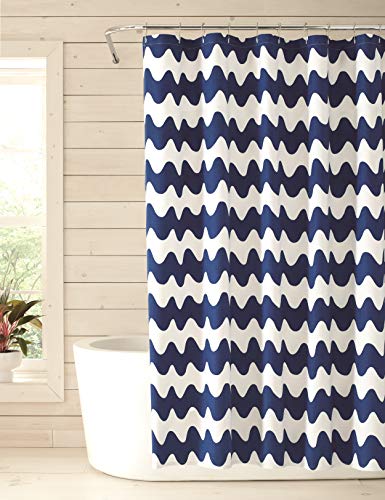 Preisvergleich Produktbild Marimekko Pikku Lokki Duschvorhang, Baumwolle, blau, Shower Curtain