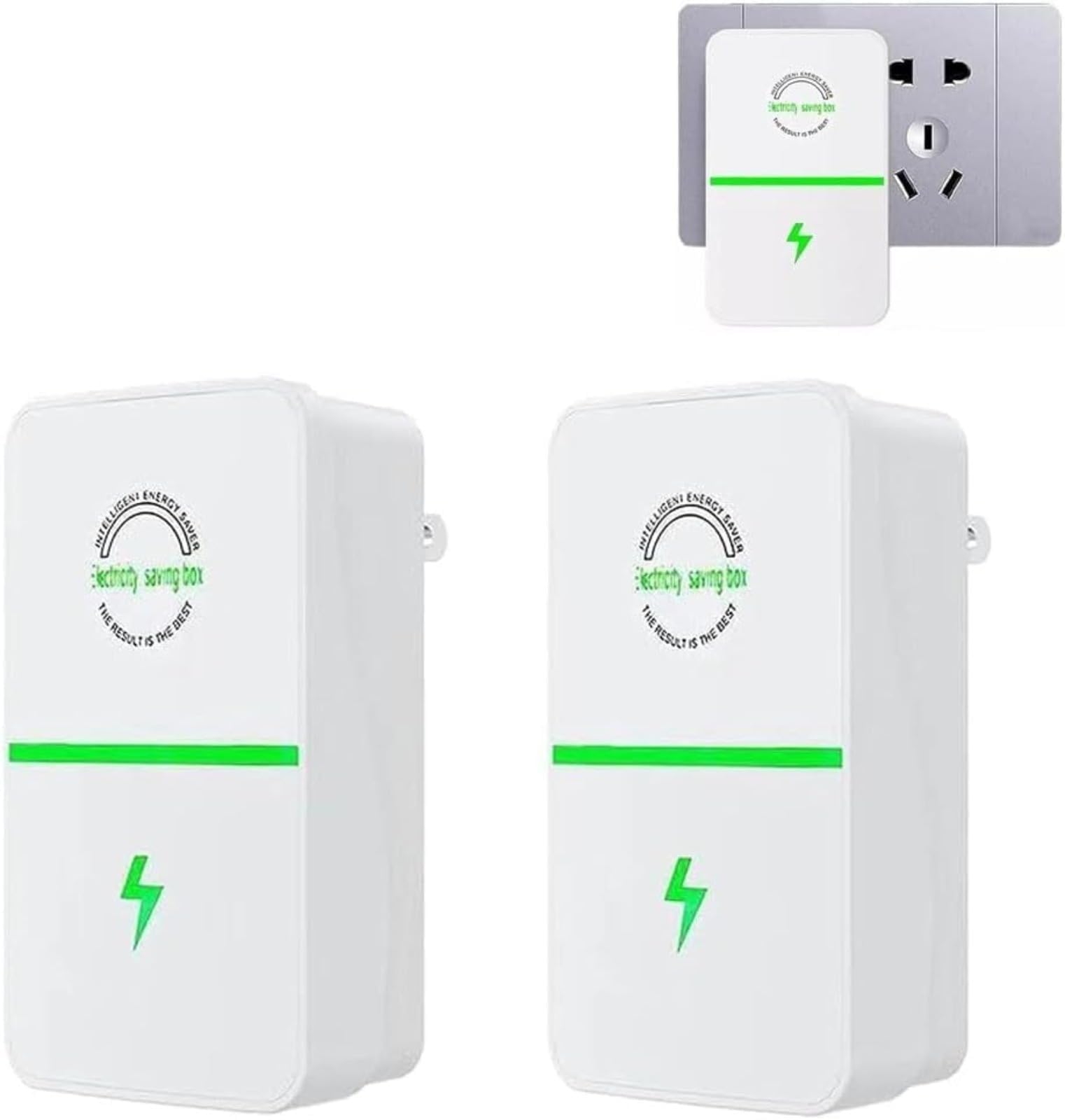 2026 Energy Saver Device - Smart Electricity Saving Box with Voltage Stabilizer, Plug & Play Power Saver for Home & Office Appliances to Reduce Electric Bills (2 PCS)