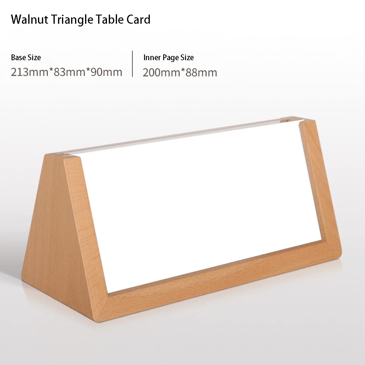 Ramka na zdjęcia Akrylowa tabliczka stół z drewnianymi stojakami kartę 200x88mm