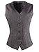 Produktbild CYSTYLE Damen Weste Anzug Weste Anzugweste Kellnerweste Freizeitweste Slim fit(Grau, EU XL=Asia 4XL)