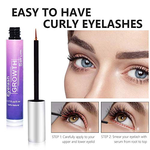 Eyelash Growth Serum Eyebrow Growth Treatment Eyelash Serum Booster Brow Serum Lash Enhancer Irritation Free Formula for Longer Fuller Thicker Lashes - Thumbnail 4