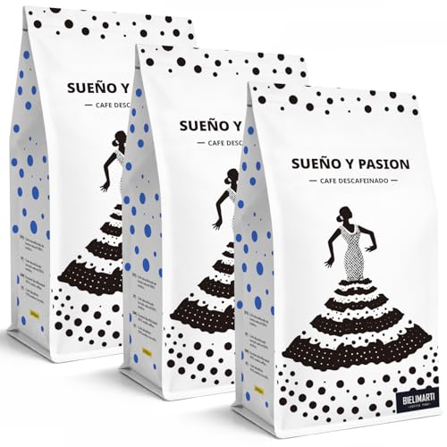 BIELIMARTI - SUEÑO Y PASION - Café Gourmet 100% Arábica Premium – Café Molido – Tueste Artesanal – Intenso y Descafeinado – Aroma Rico y Sabor Excepcional (DESCAFEINADO, MOLIDO)