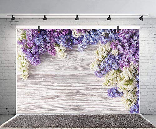 Fondo fotográfico de tablones de madera 7x5ft lilas miniatura 6