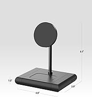 Vista 8 de Scosche BaseLynx - Estación de carga rápida 2.0 2 en 1, soporte de cargador MagSafe Qi2 de 15 W y almohadilla de carga inalámbrica de 5 W