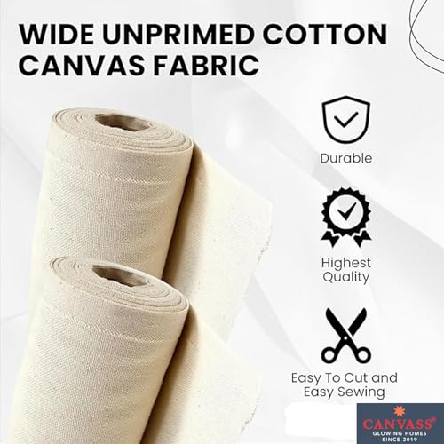 Image of NAGARJUNA Cotton Duck Canvas Cloth (63 Inches /5 ft Width, 10 Oz) (1 Meter)