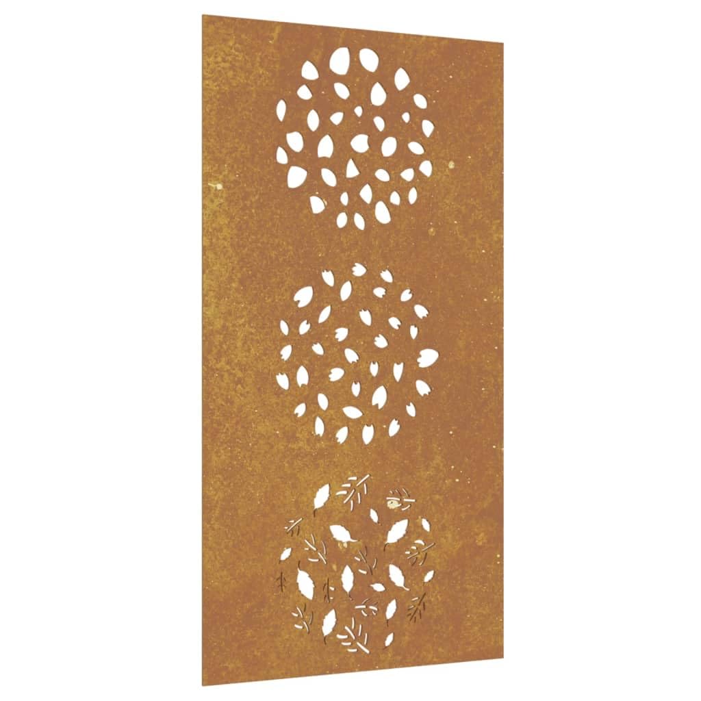 BaraSh Decorazione Muro da Giardino 105x55 cm Foglia Acciaio Corten,Mobili,Mobili da giardino-824494