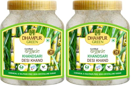 Image of Dhampure Speciality Khandsari Unrefined Cane Sugar | Organic Desi Khand 800g | Organic Raw Cane Khand Sugar | Sulphur Free Natural Traditional Sweetener | Healthy Alternative to Refined Sugar