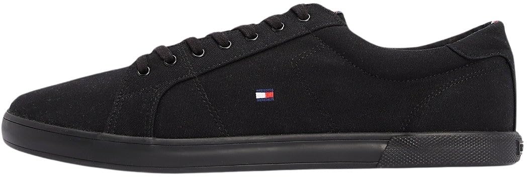 Tommy Hilfiger Men’s Vulcanised Trainers, Black (Black), 11