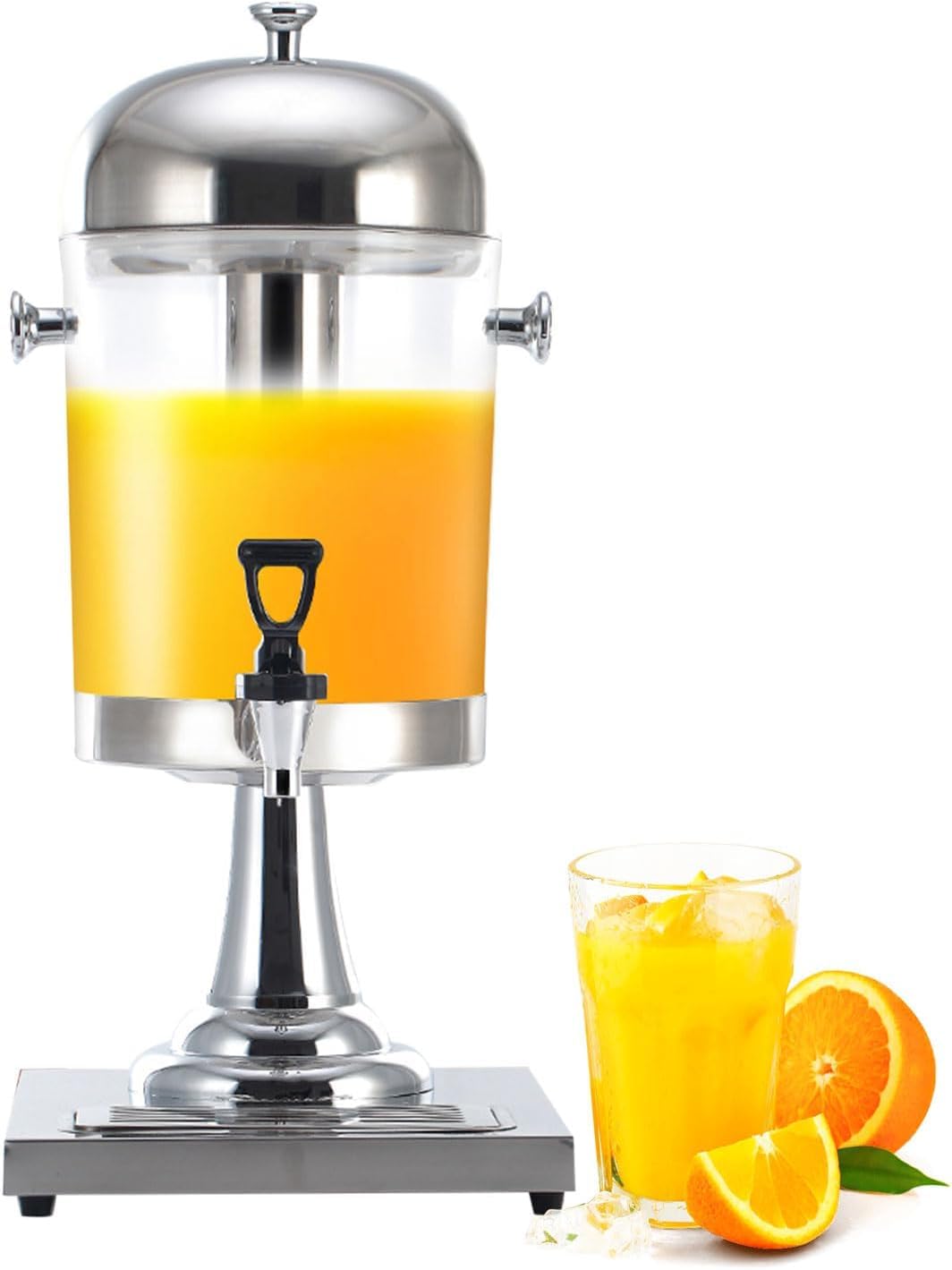 asdchZen Stainless Steel Beverage Dispenser 8L, Hot Cold Drink Dispenser With Spigot Milk Dispenser Beer Dispenser For Restaurant, Home, Party, Bar