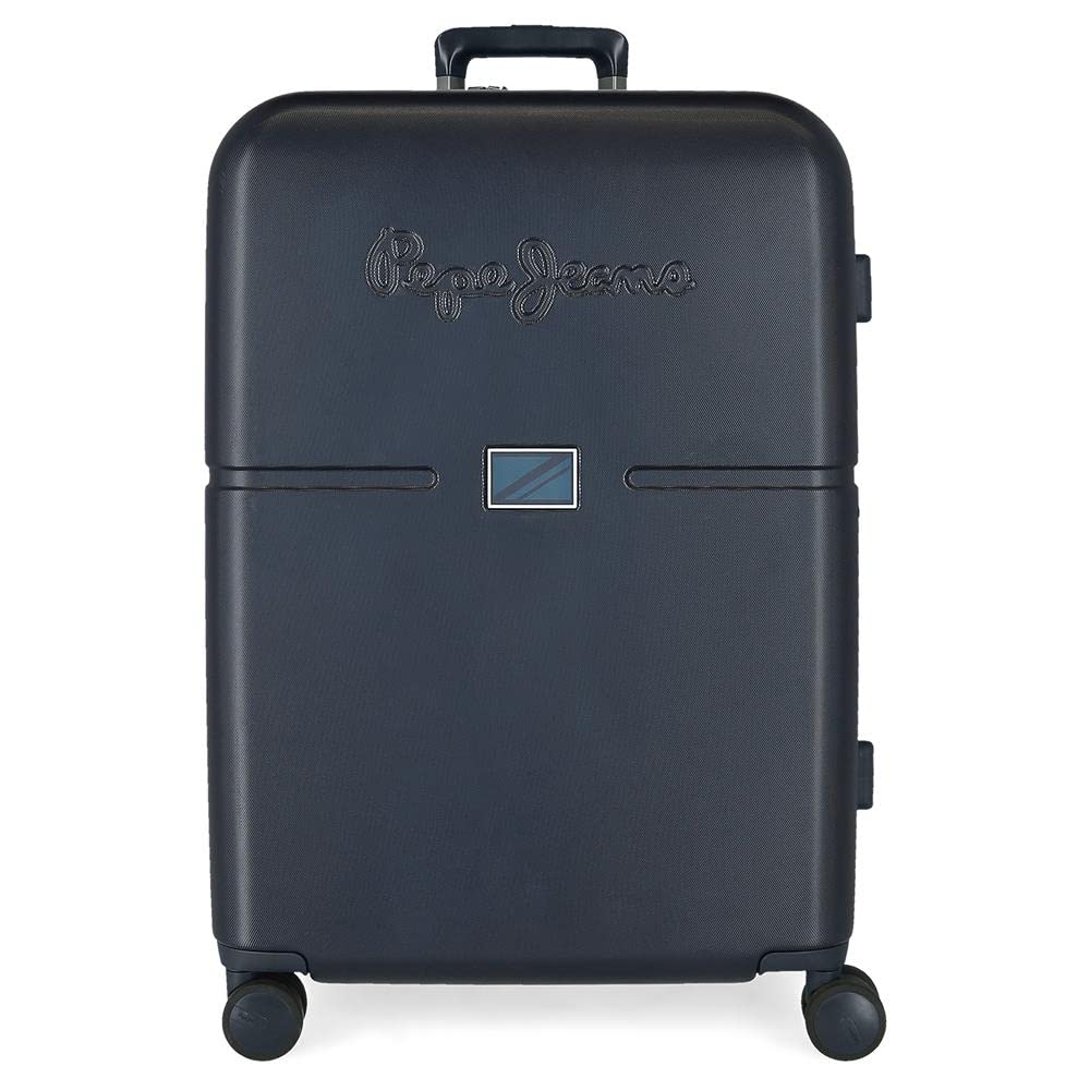 Pepe Jeans Accent Valigia media Blu 48x70x28 cm ABS rigido Chiusura TSA integrata 79L 4,32 kg 4 Doppie ruote