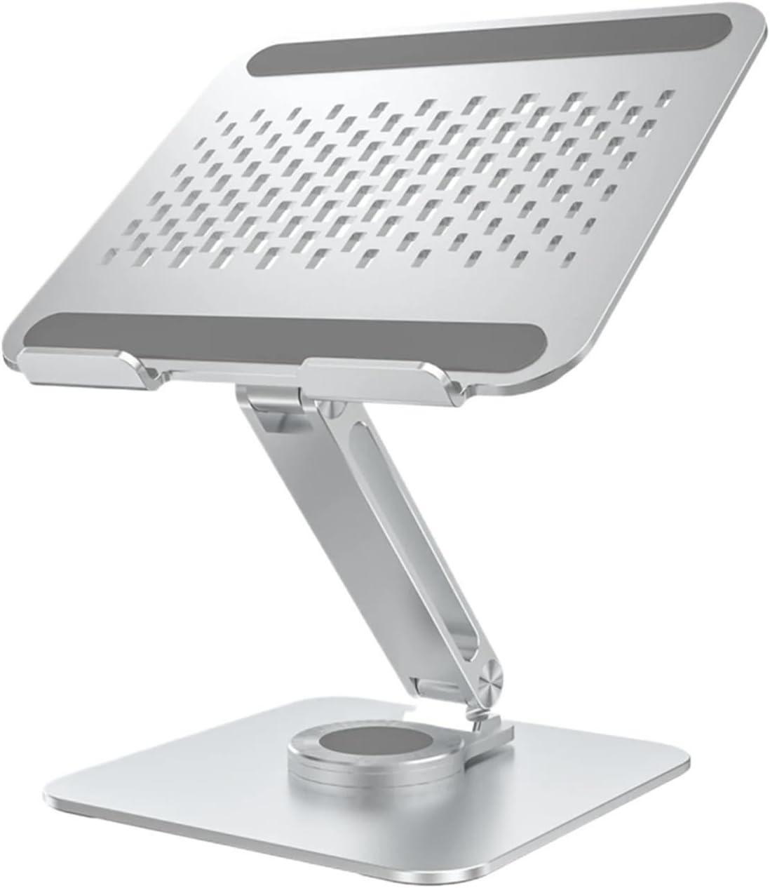 Aluminum Alloy Portable Laptop Stand with 360° Rotation, Foldable Adjustable Desktop Holder for Portable Monitors Within 3kg