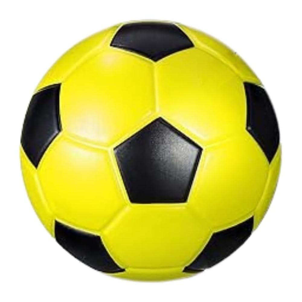 Mini Soccer Ball for Kids & Adults – Soft, Durable Football for Practice, Training & Play – Ideal for Indoor and Outdoor Fun – Multi-Colour Design 15cm (Yellow)