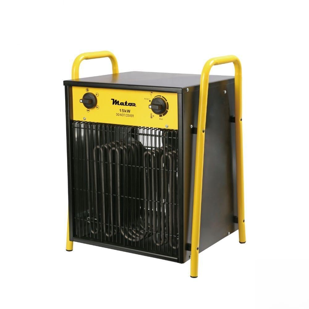 Aerotermo eléctrico industrial 15kW - Calefactor Portátil y Ligero con Termostato Ajustable - EH SQUARE IFH 15 - Trifásico.