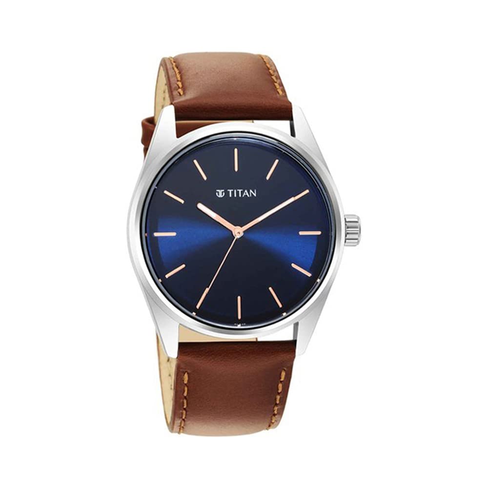 Titan Men Leather Analog Blue Dial Watch-Np1866Sl01/Np1866Sl01, Band Color-Brown (B09H2QWCM4) Amazon Price History, Amazon Price Tracker