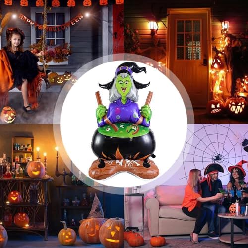Image of Rozi Decoration Halloween Theme Skeleton Ghost Balloons Set - Foil Pumpkin Balloons for Scary Birthday Party Decoration - Multi, Set of 1