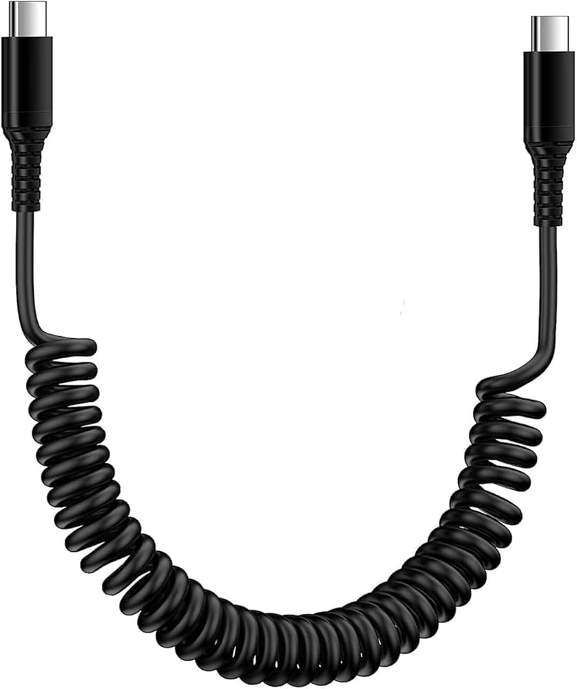 伸縮自在 USB C ケーブル 急速充電 コイル型 PU素材 高耐久性 Amazon.co.jp: ANNIBER USB-C to USB-C充電ケーブル コイル型 20W/PD