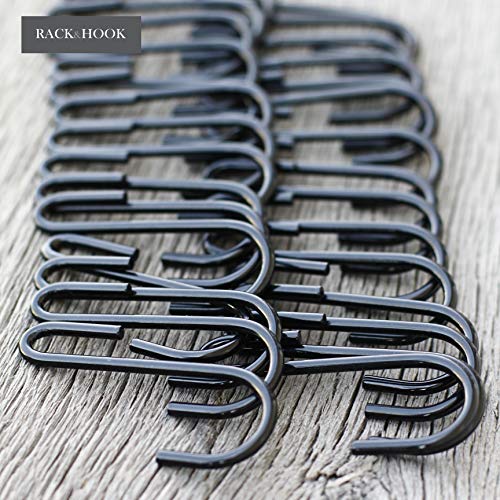 Wallniture Multipurpose S Shape Utility Hooks Stainless Steel Black 3.5 Inches Set Of 10 #TOP3