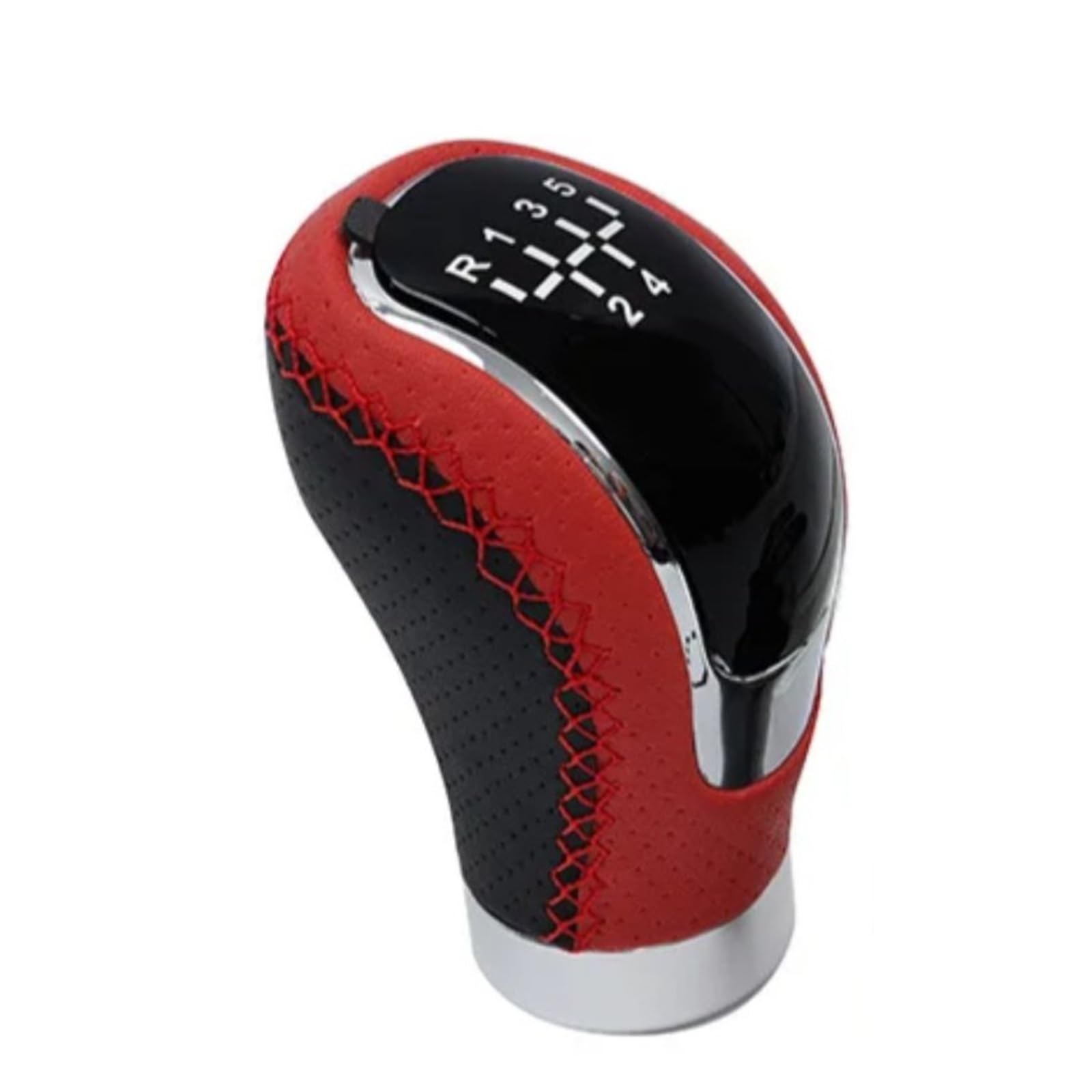 GLBLPEXELR for Universal Sporty Gear Shifter Knob Leather