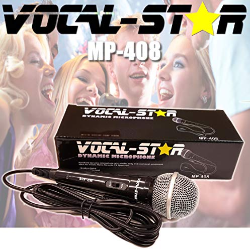 Vocal-Star MP-408 Uni Directional Karaoke Vocal Microphone (Ideal For Karaoke Singing) With Gift Box