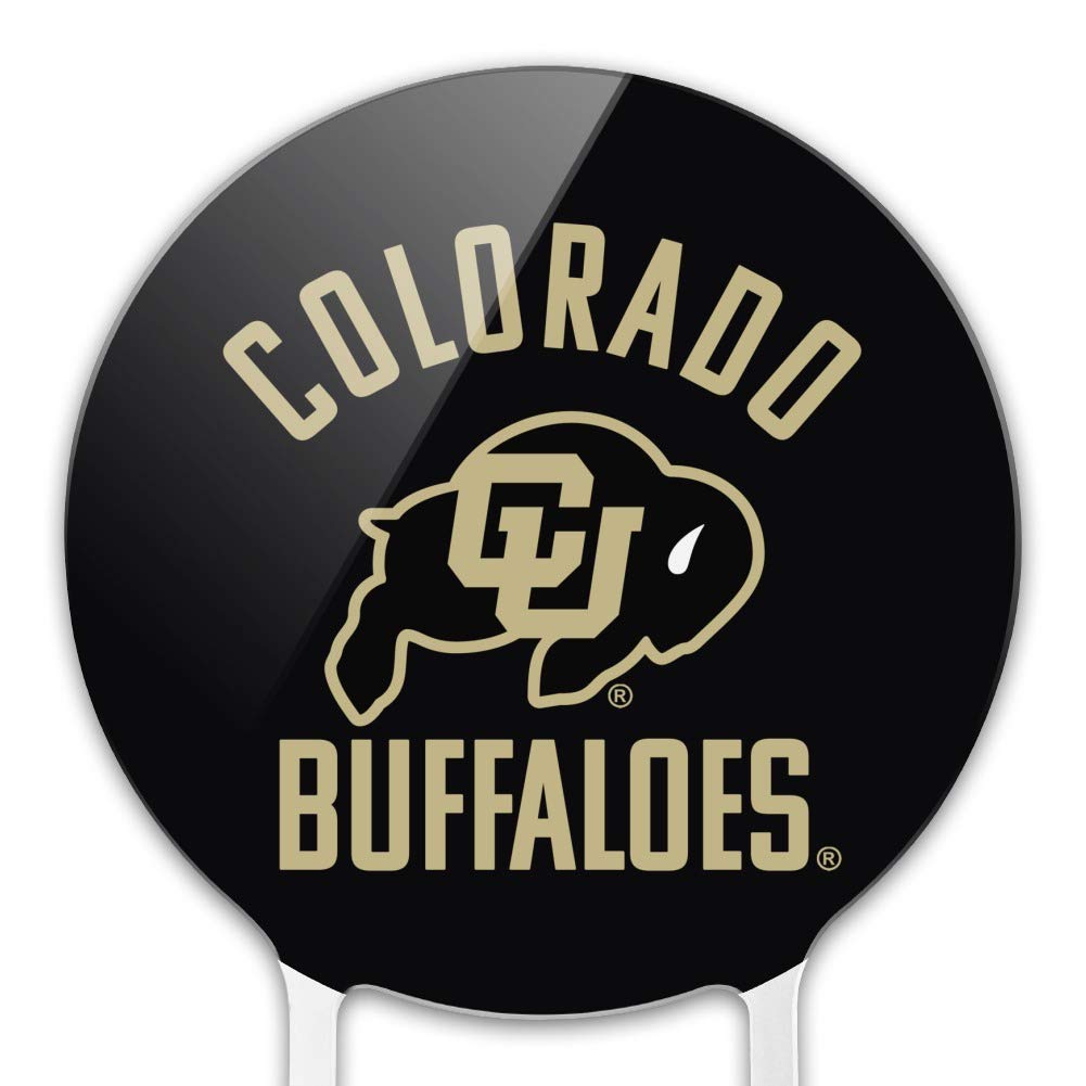 Acrylic University Of Colorado Logo Secondary Cake Topper Party Decoration For Wedding Anniversary Birthday Graduation