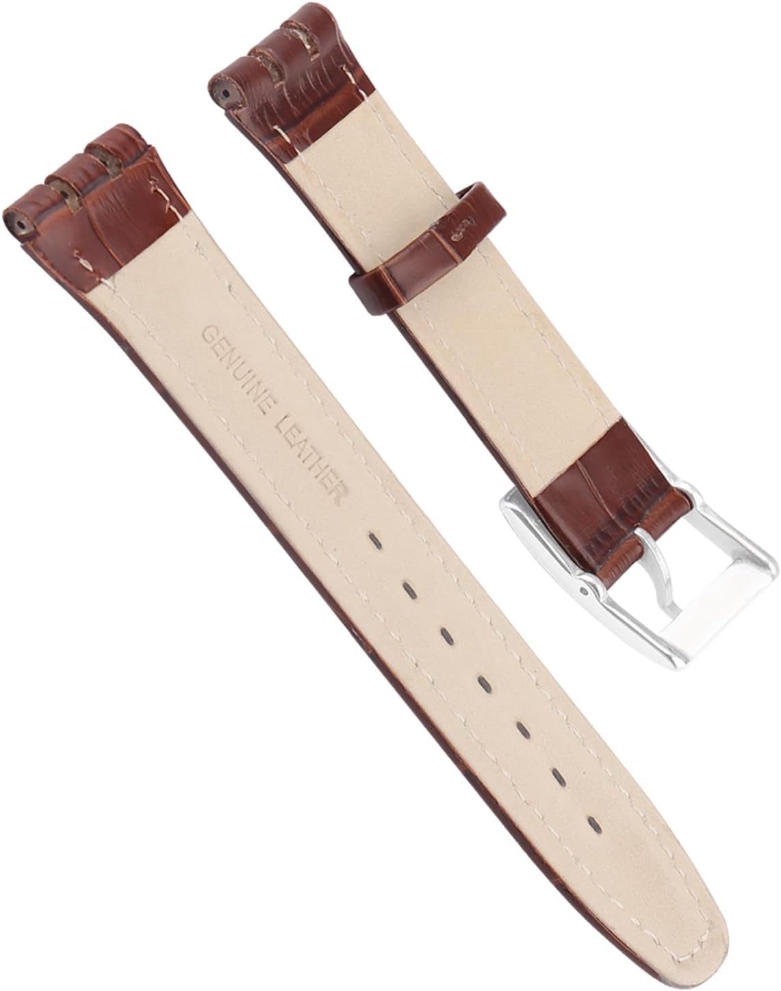 Leather Watch Band Compatible for Swatch 17mm 19mm (not for skin series) Strap Replacement for men and women wirst watchband