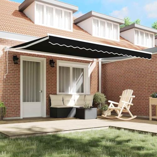 Store rétractable électrique noir 4m contre la chaleur du balcon - 4