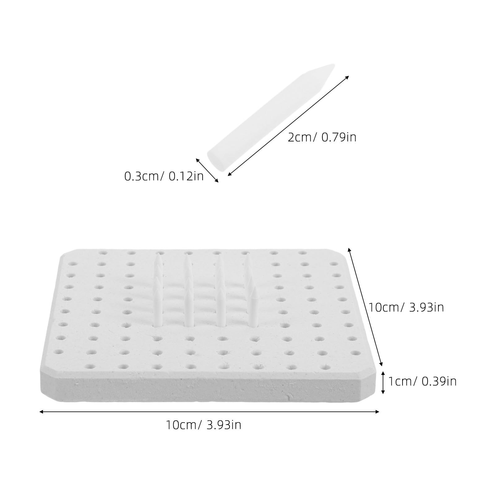 Healvian Tappetino Refrattario in Ceramica Chiodi per Forni, Bianco