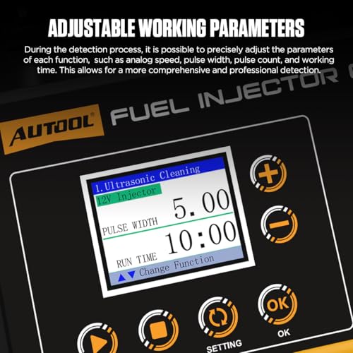 AUTOOL Fuel Injektor Tester und Reinigungsmaschine, 220V Auto 6 Zylinder GDI EFI FSI Fuel Injektor Reiniger Tool Kit Fuel Injector Tester für alle Benzin-Autos und Motorräder