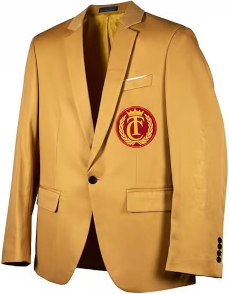 Men's Gold Golf Jacket | Golf Winner Jacket | Blazer Golf Halloween Costume