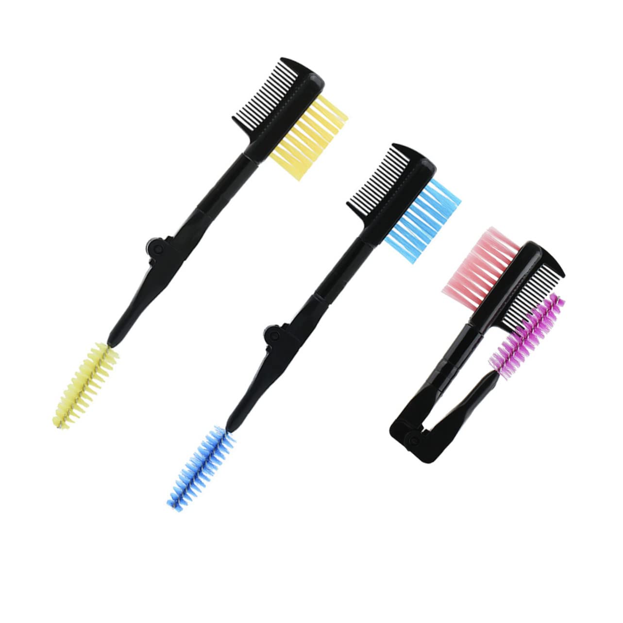FRCOLOR Double Head Eyebrow Comb Set Brow Brush Spoolie Eyelash Curler Fashion Eyebrow Styling Tool Portable for Women