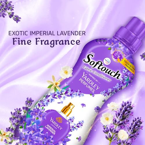 Image of Softouch Yardley Imperial Lavender 790+ 190 ml Fabric Conditioner | Long lasting fragrance for clothes