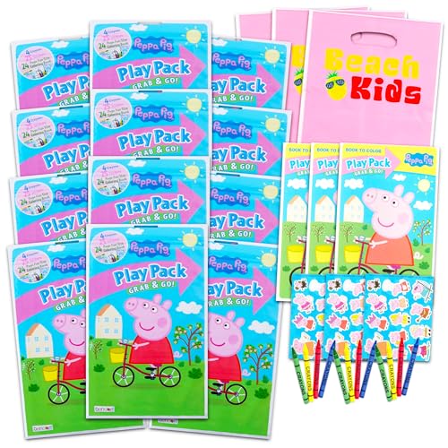 Peppa Pig coloriage enfant : lot de pochettes surprises créatives pour anniversaire