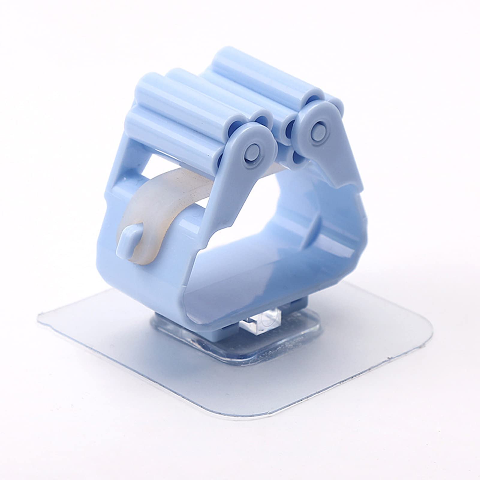 Selbstklebender Besengreifer ohne Bohren, Mopphalter, Wandhalterung, Besenaufhänger, Mini-Mopphalter, Kehrschaufelständer for Zuhause, Badezimmer, Küche, Garage (Color : Blue, Size : 6 Pieces)