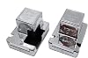 Ateret Judaica Decorative Plastic Tefillin Boxes Case Cover Set of Two, Rosh and Yad For Righty, Rashi Shaidalach,silver-33, Silver, 33
