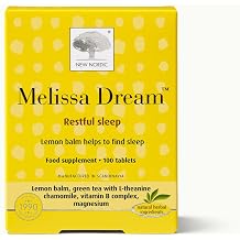 New Nordic Melissa Dream, Herbal Sleep Tablets Lemon Balm & Magnesium 100ct