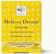 New Nordic Melissa Dream, Herbal Sleep Tablets Lemon Balm & Magnesium 100ct