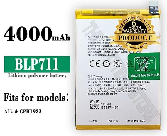 Image of Original BLP711 Battery for Oppo A1K / CPH 1923 Battery with 6 Month Warranty****(N00227)