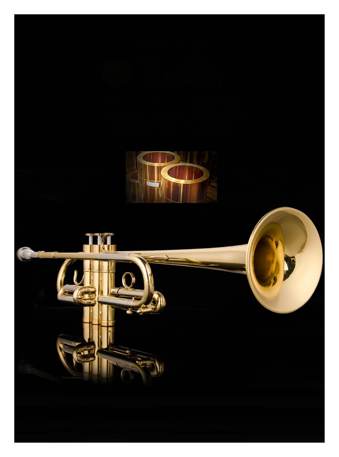 trąbka instrument Profesjonalna trąbka lakierowana w kolorze złotym w kolorze złotym lakierowanym w kolorze C