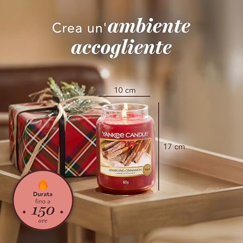 Yankee Candle Candela profumata in giara grande | Cannella Vivace | Durata Fino a 150 Ore - Immagine 5