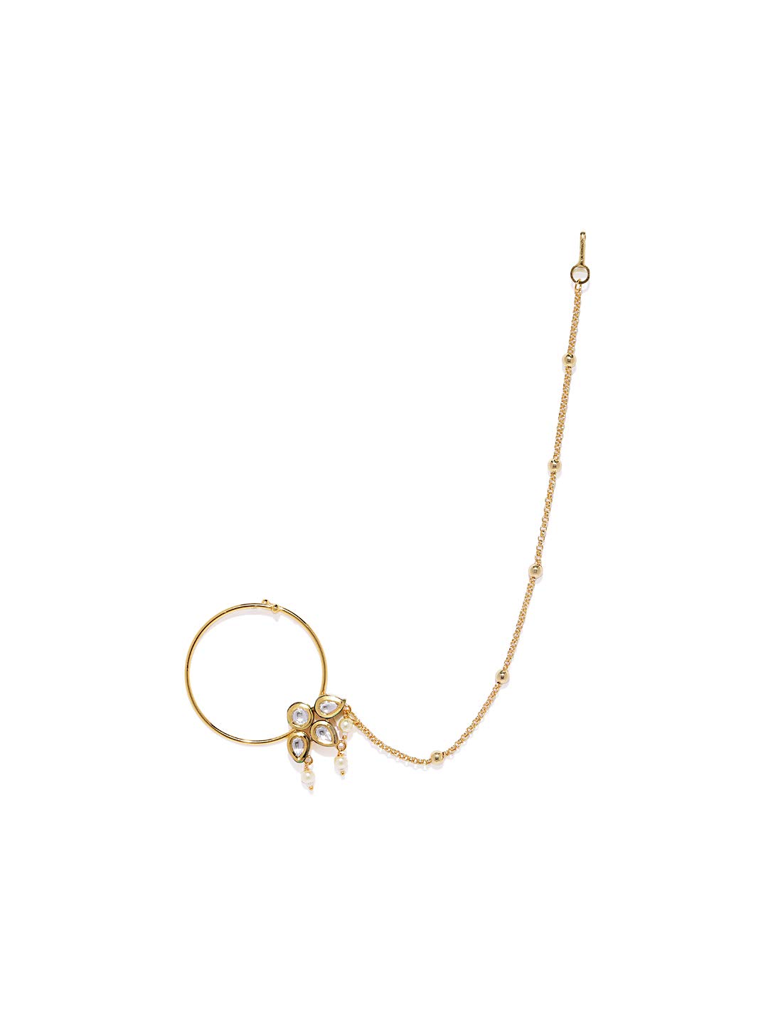 See full amazon price history chart for ACCESSHER Vilandi Kundan Gold Nose Ring With Chain | Gifting for Karwachauth | ACCESSHER Vilandi Kundan Gold Nose Ring With Chain | Gifting for Karwachauth | (B07NWKX593) Amazon Price History, Amazon Price Tracker