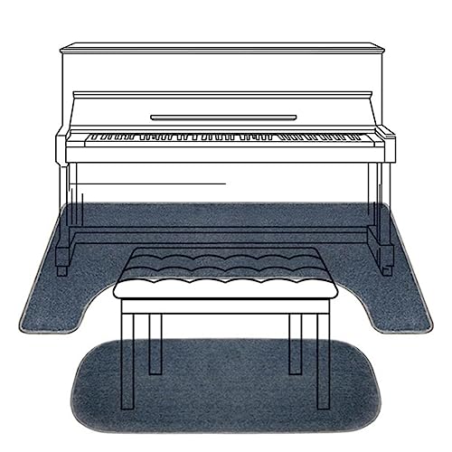 PPGE Home Soundproof Rug for Piano, Sound Proof Rug Carpet for Upright Piano, Sound Dampening Carpet Non-Slip for Studio Room, Stool Acoustic Pads Sound Proof Floor Mat for Apartment(Navy)