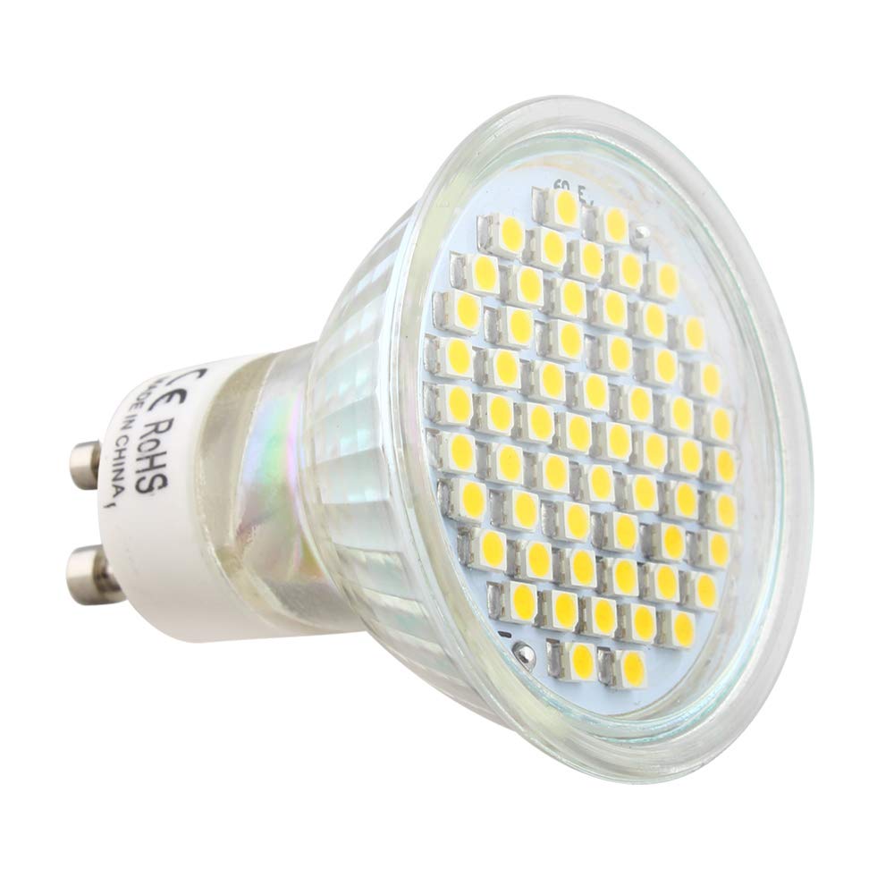 Mengjay 20x Bombilla GU10 Bombilla LED de bajo consumo de 3W 60 SMD 2835LEDs luz cálida Bombilla 2700K AC 220V